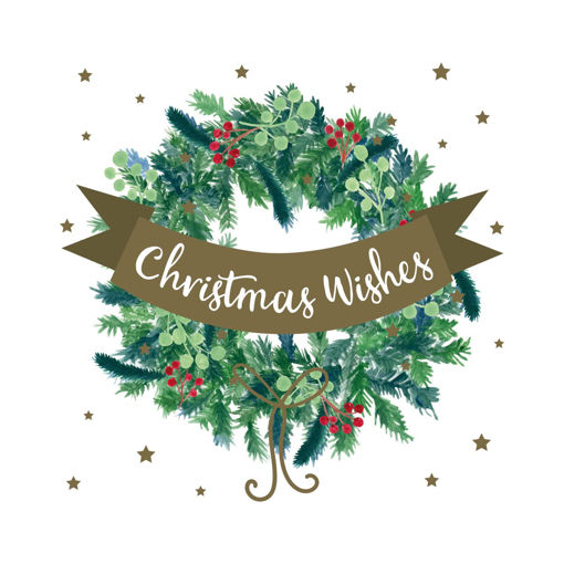 Picture of WREATH/TREE BOXED CHRISTMAS CARDS - 12 PACK